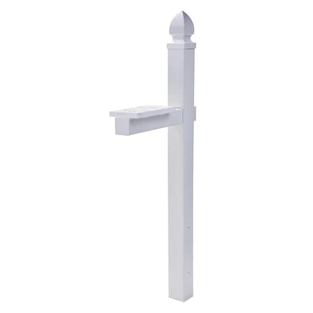 Cuadrilatero 57 in. Whitley PVC Mailbox Post, White CU2741244